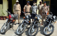 सितारगंज:—पुलिस ने दबोचा दोपहिया वाहन चोर, चार मोटर साइकिलें बरामद